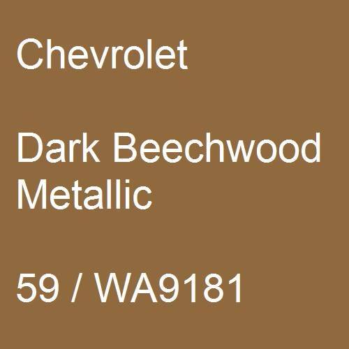 Chevrolet, Dark Beechwood Metallic, 59 / WA9181.